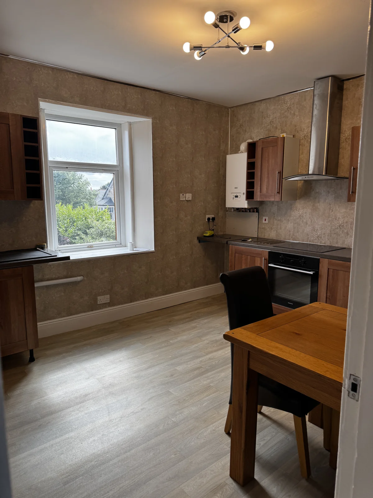 The renovated kitchen